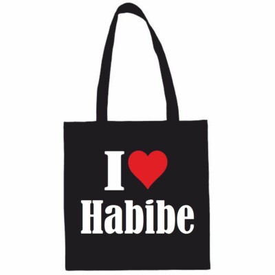 Tasche Beutel Baumwolltasche I Love Habibe Geburtstag Geschenk Valentinstag Oste