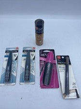 5 Piece Makeup Lot Revlon Including Liquid Eyeliner, Mascara, Brow Mousse More