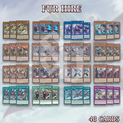 Fur Hire Deck 48 Beat Filo Wiz Dyna Folgo Mayhem Bravo Sagitta Recon Yugioh Ebay