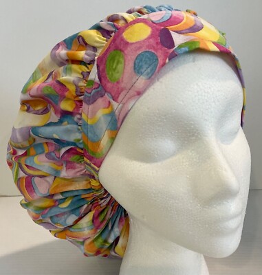Easter Egg Print Size Large Medical Bouffant Scrub Cap Surgery Hat