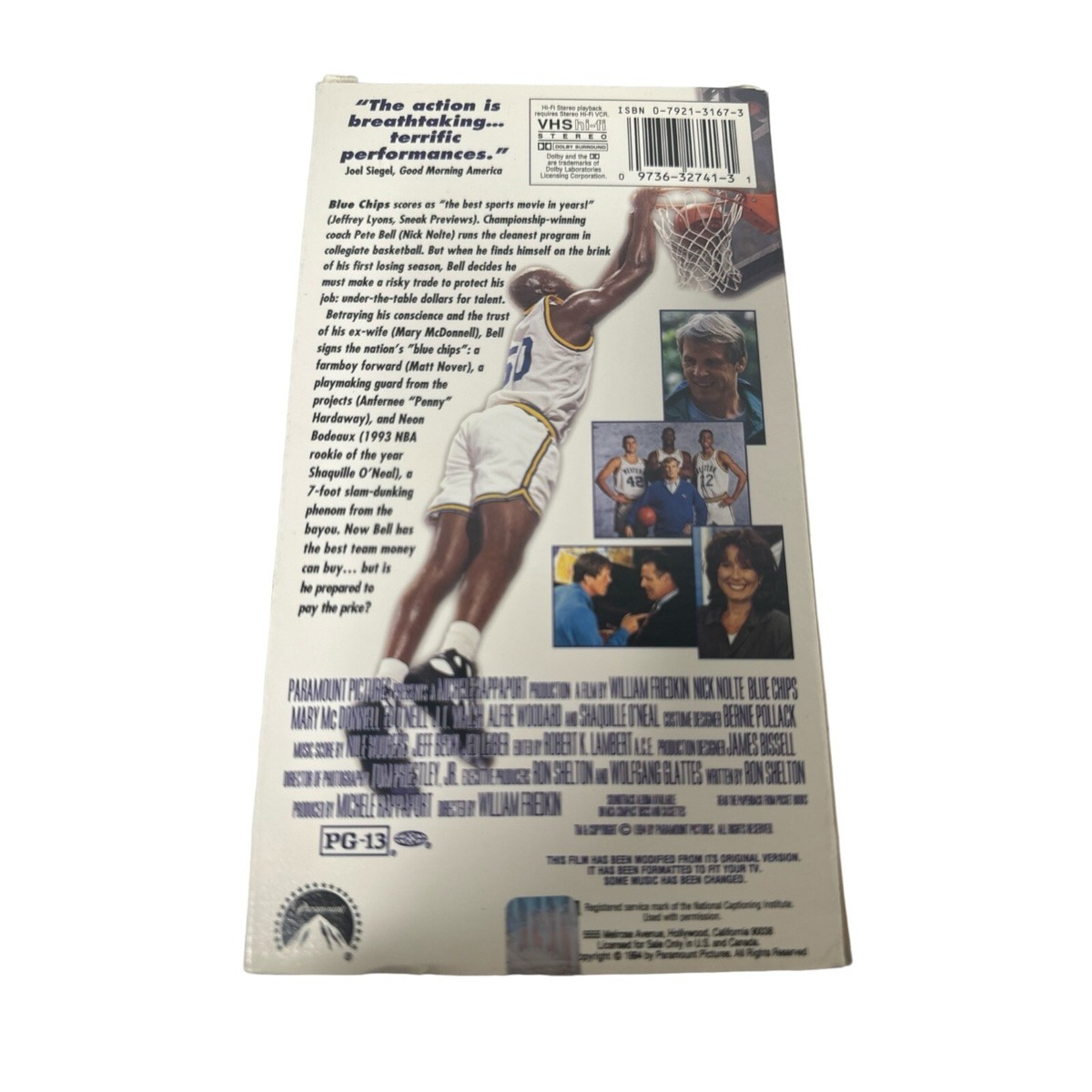 Blue Chips VHS Used Movie VCR Video Tape Nick Nolte Shaq