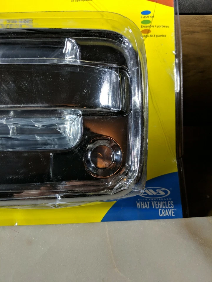 Cubiertas de manija de puerta cromadas originales Lund AVS Ford sin teclado sin cerradura de pasajero Foto 3 de 4