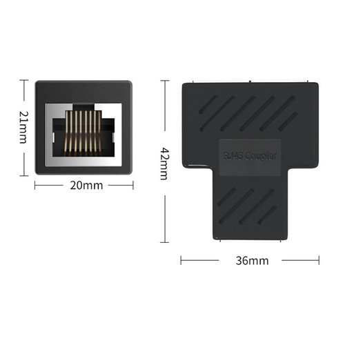 1PCS RJ45 1 to 2 Ways Female Splitter Connector Adapter LAN Ethernet Network - Afbeelding 5 van 5