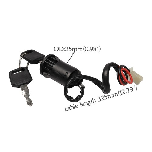 2 Wire Ignition Switch Key Switch on off Switch for Electric Scooter Bike ATV - Picture 2 of 7