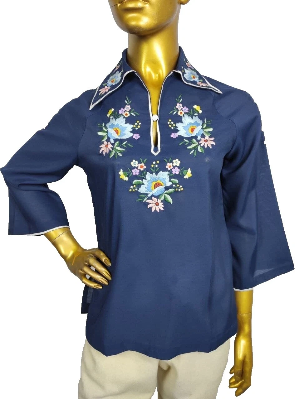 Ropa Vintage de campesino/étnico de Poliéster para Mujer