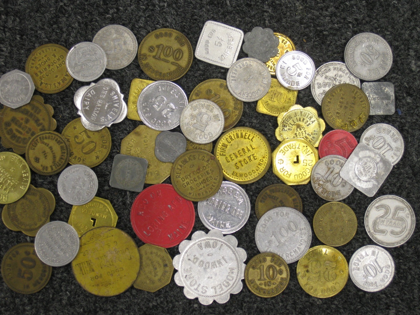 Lot of 50 Trade Tokens - Mostly Different Mix | eBay