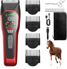 Horse Clippers Low Noise Rechargeble Trimmer Kit, Pet Shaver for Red-2 