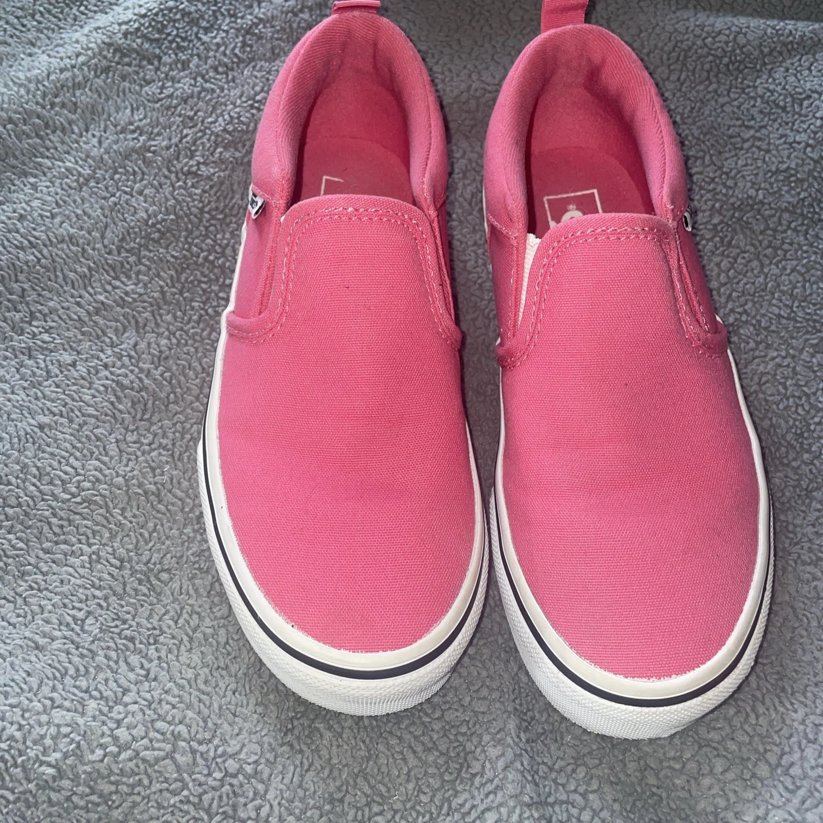 Scarpe slip on bambina Vans Off The Wall rosa a scacchiera taglia 2