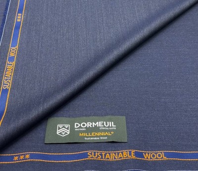 Jeansblauer Wollstoff Jackenstoff MILLENNIAL von Dormeuil, 2,70m x 1,50m