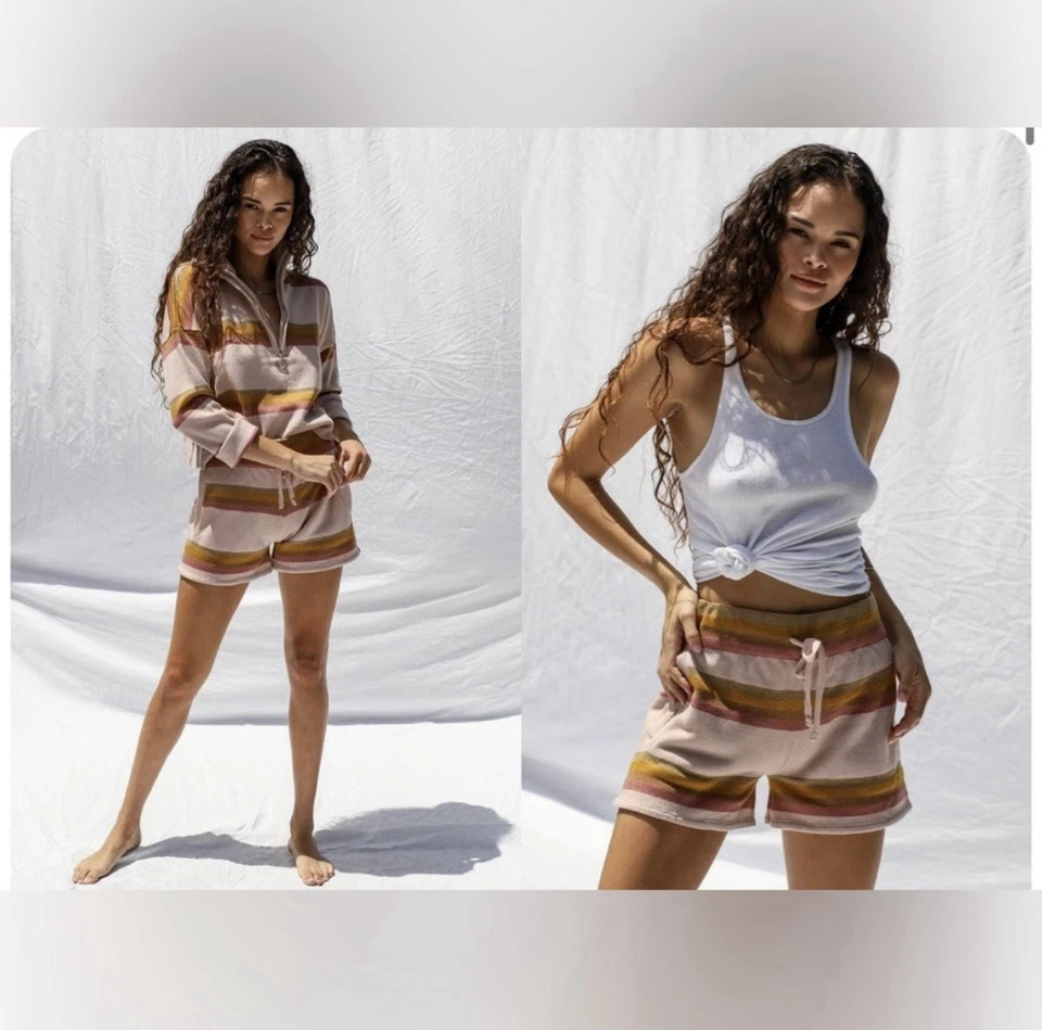 Jen’s Pirate Booty Chill Out Conjunto Pantalones Cortos y Suéter a Rayas Alpinas Suiza Pequeño Foto 3 de 4