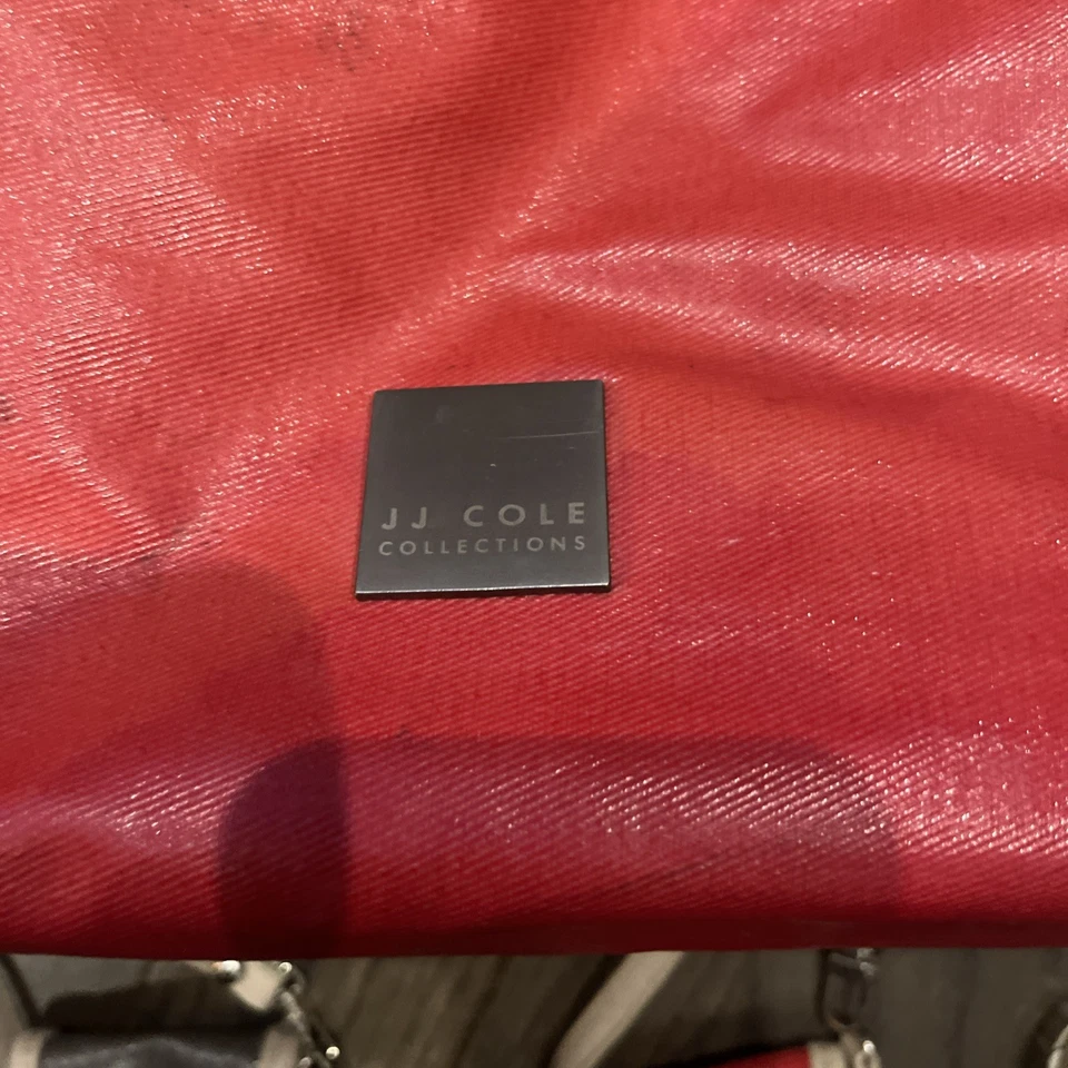 JJ Cole Collections Red Diaper Bag Tote w/ Accessories Shoulder Bag Set - Image 2 of 4