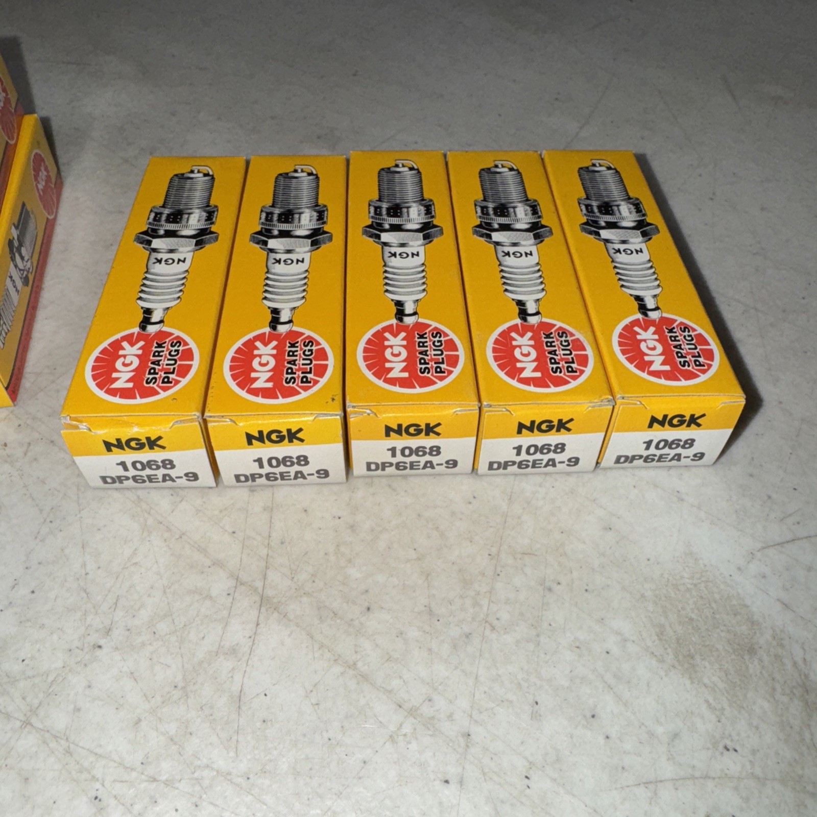 Five 5 Count NGK Spark Plugs #1068 DP6EA-9, New in Box S-2814