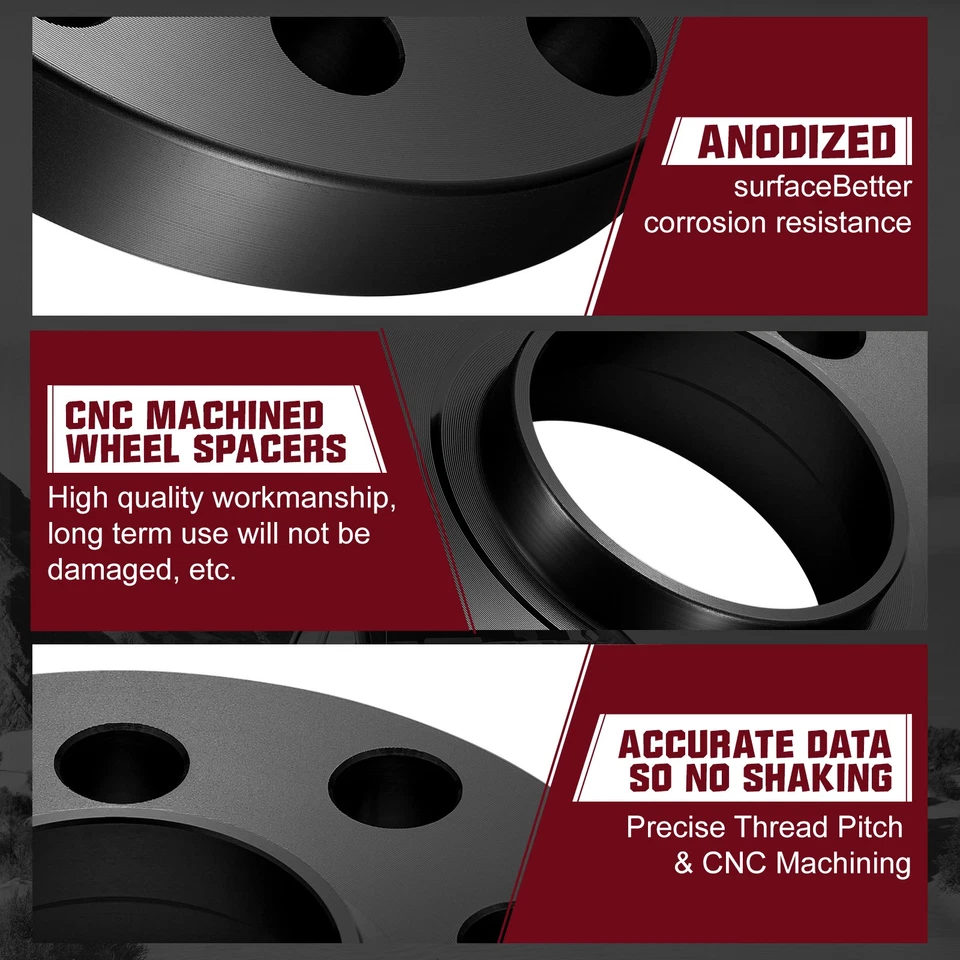 2pcs 20mm 5x100 / 5x112 Hubcentric Wheel Spacers For 1995-2010 Audi A6 - Image 4 of 4