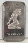 Vintage 1973 " MARILYN " Monroe Colonial Mint 1oz Fine Silver Art Bar (2034)