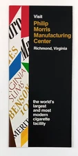 1970s Richmond VA Philip Morris Manufacturing Center Tour Cigarette VTG Brochure