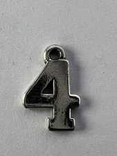 James Avery Ivy League Number "4 Charm Vintage sterling Silver 925 sporty 