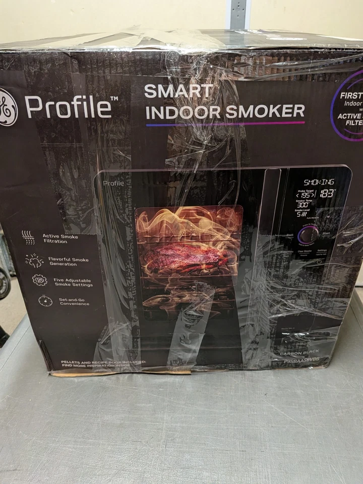 NEW GE Profile Smart Indoor Smoker P9SBAAS6VBB, New In Box BBQ No Vent Required! - Image 2 of 4