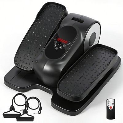 Mini Ellipsentrainer für Zuhause Untertisch Elektrischer Crosstrainer Schwarz