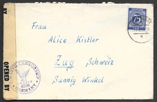 Germany 1947 Cover opened + passed by Civil Censor containing a letter in German