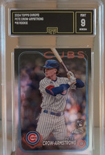 Topps Chrome 2024 Pete Crow-Armstrong Rookie #16 GMA 9 Chicago Cubs