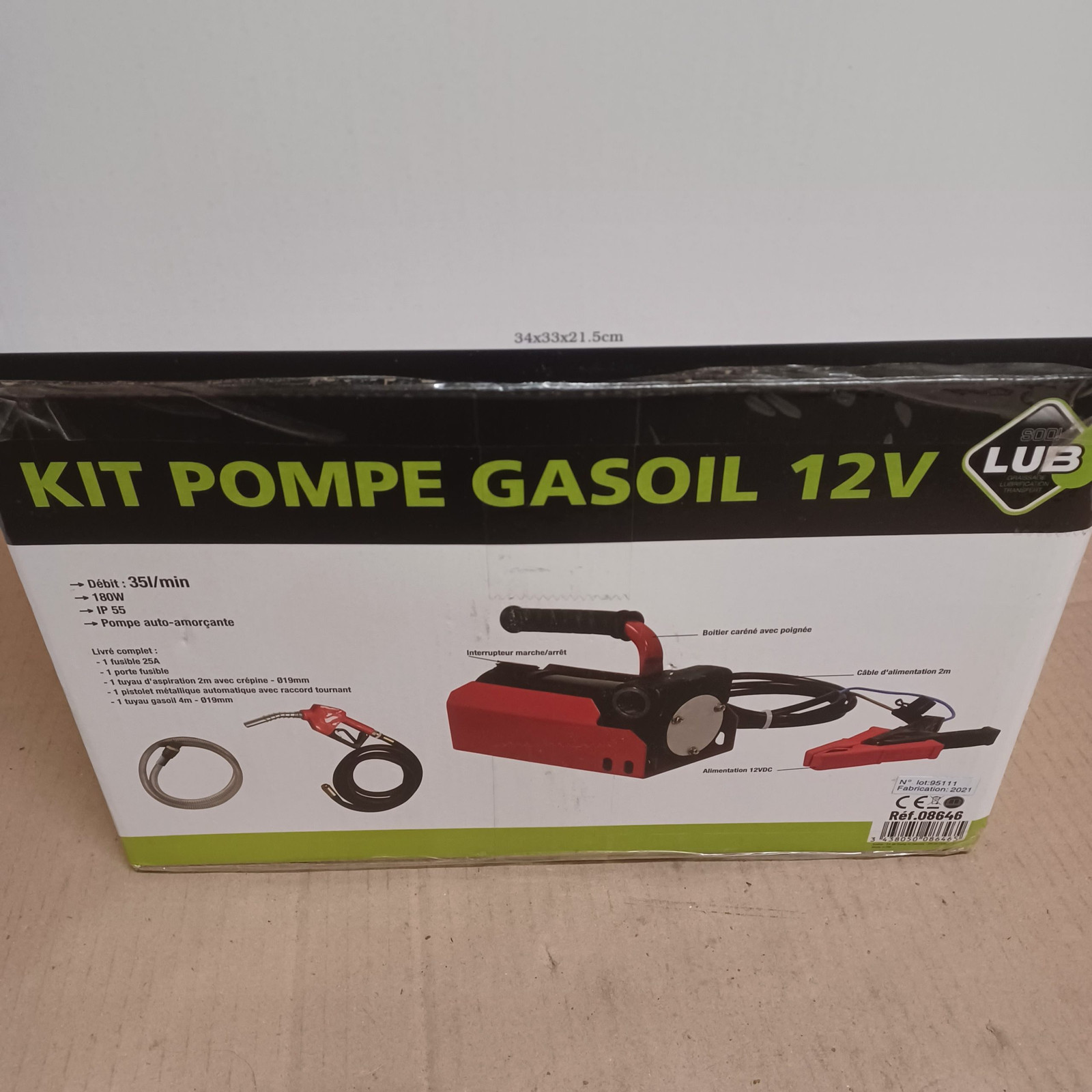 Pompe gasoil 12V pour vider facilement les cuves et ravitailler au champ