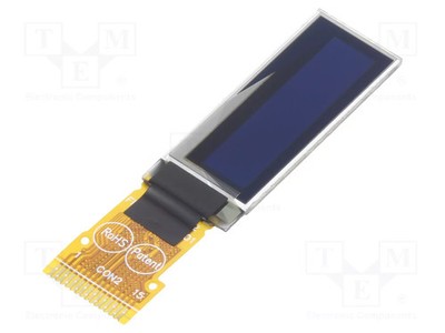 0,91'' 128x32 weiss Display: OLED grafisch Abm: 30x11,5x1,26mm