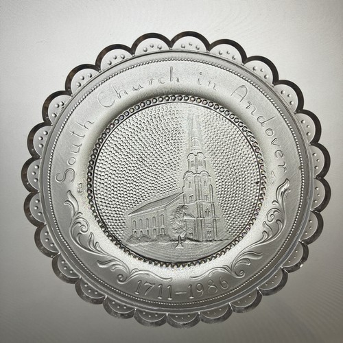 Andover MA UCC South Church Massachusetts Home Decor Pairpoint Glass Cup Plate - Picture 8 of 9