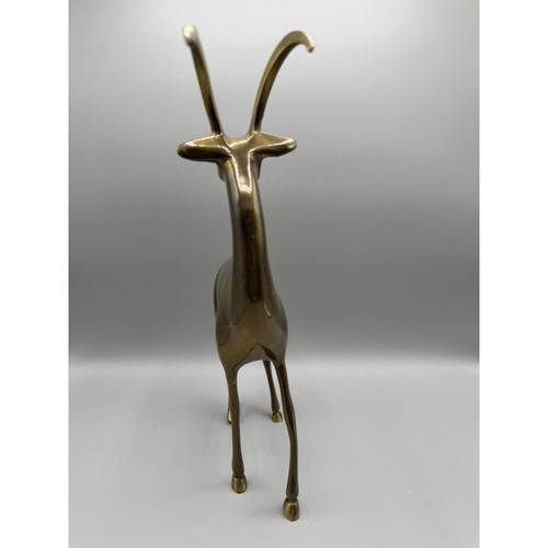 Brass Statue Antelope Giselle Deer Figurine MCM Mid Century Modern - Picture 6 of 9