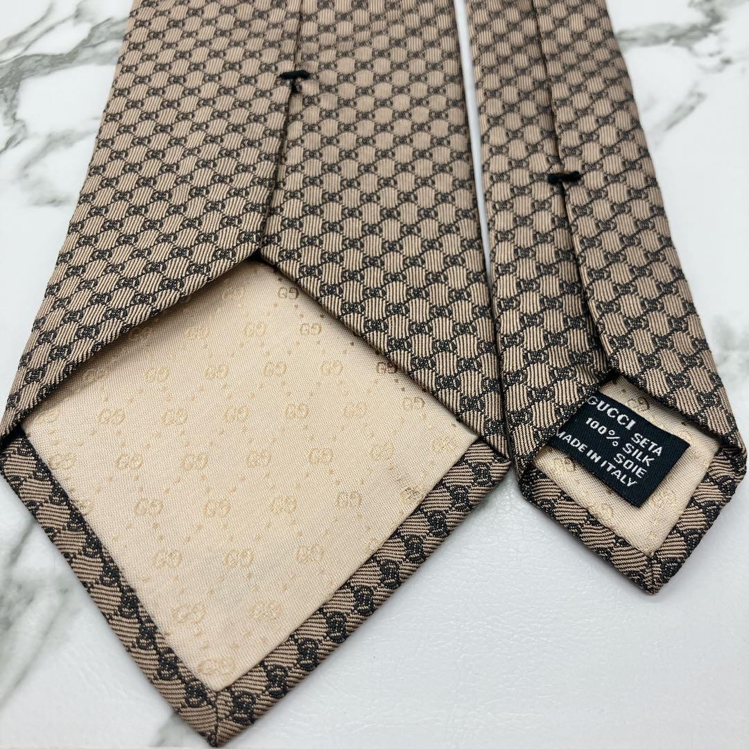 Gucci Necktie GG Pattern Interlocking Very Good C… - image 4