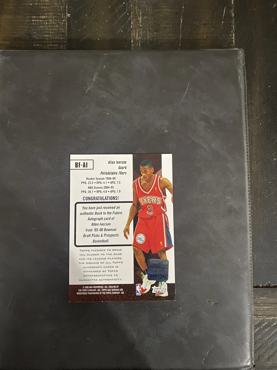 Topps Allen Iverson Basketball Autographed Sports Trading Cards