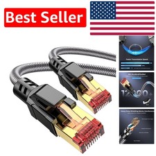 High-Speed Cat 8 Ethernet Cable 15 ft - 2000MHz Indoor/Outdoor Network Solution