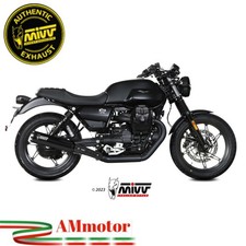 Auspuff Motorrad Moto Guzzi V7 Stone 2024 Endtopf Mivv 2 Slip-On HR-1 Schwarz