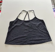 Beyond Yoga Featherweight Drift Away Sleep Tank Spacedye Dark Gray XL