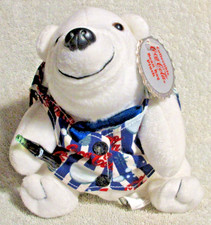 Coca Cola Plush Style 0183 "Polar Bear in Blue Bowtie and Vest" MWMT Free Ship