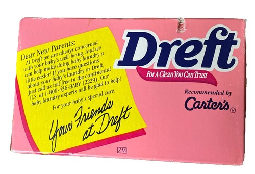 NOS Vintage Dreft Powder Laundry Detergent 1993 P&G Baby Ultra 3.7 oz One Use - Picture 2 of 7