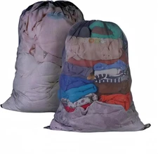 2 Pack Large Mesh Laundry Bag, Heavy Duty Mesh Laundry Bags Drawstring Lockable,