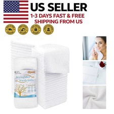 Orighty 50 Pack Microfiber Washcloths 12x12 Soft Absorbent Face Towel Bath Gym