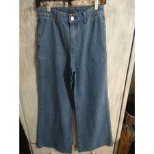 SHEIN Wide Leg Denim Jeans Size 26 Y2K Boho Hippie Grunge Skater