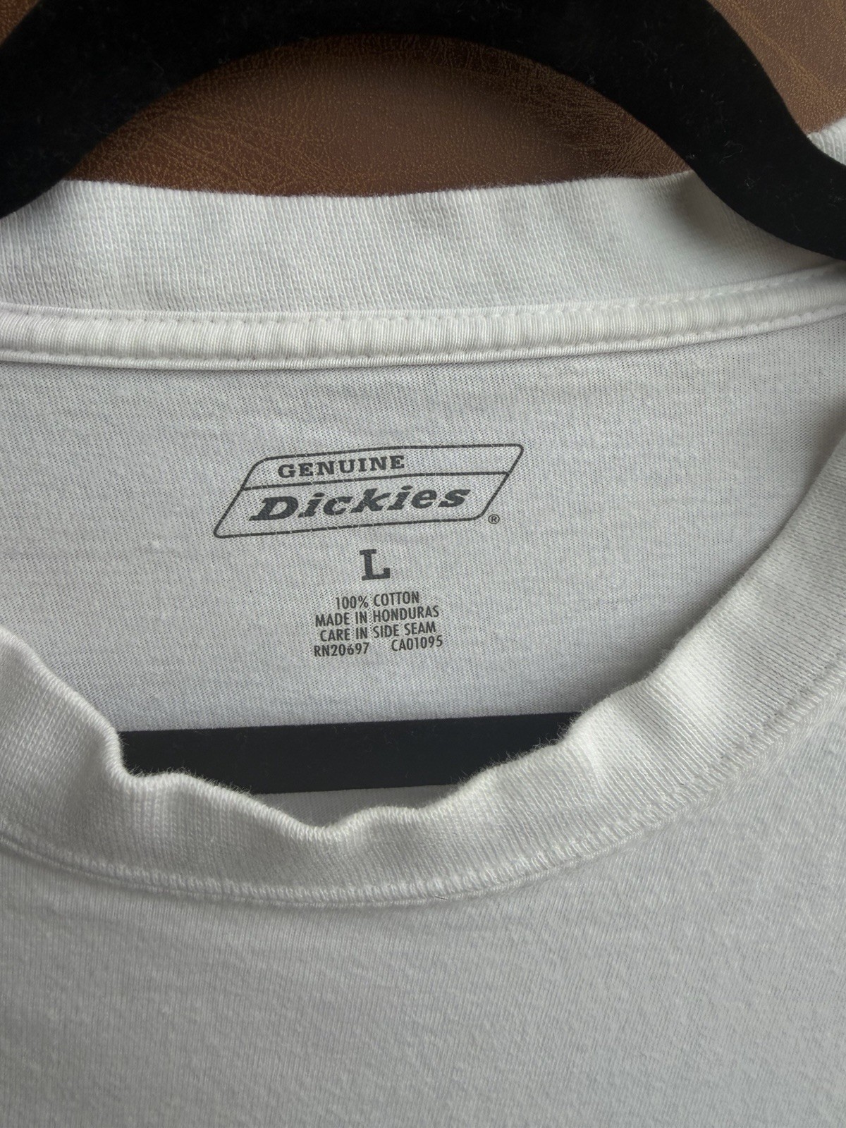 Dickies Pocket T Shirt Men L White Heavyweight Cotton Workwear Tee Durable thumbnail 3