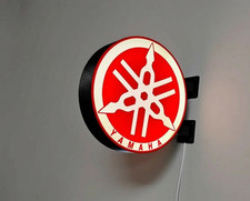 Enseigne Lumineuse Yamaha LED - Logo Diapason Rouge - Déco Garage & Motard
