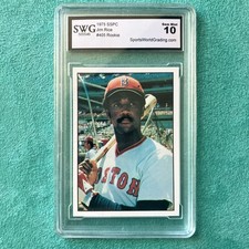 1975 SSPC Jim Rice #405 Rookie Card RC Vintage Baseball SWG GEM MINT 10. rookie card picture