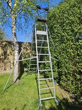 Large Tall 3.2m Adjustable Platform Ladder Safety Step Folding Ladder