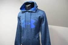 Under Armour Hoodie ColdGear Fleece Blue Athletic Performance Mens Sz Large