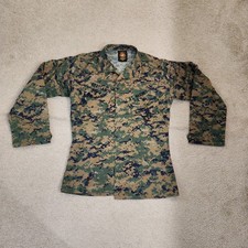 US Marines MARPAT Woodland Blouse Shirt Mens Small Regular Camo Utility Top
