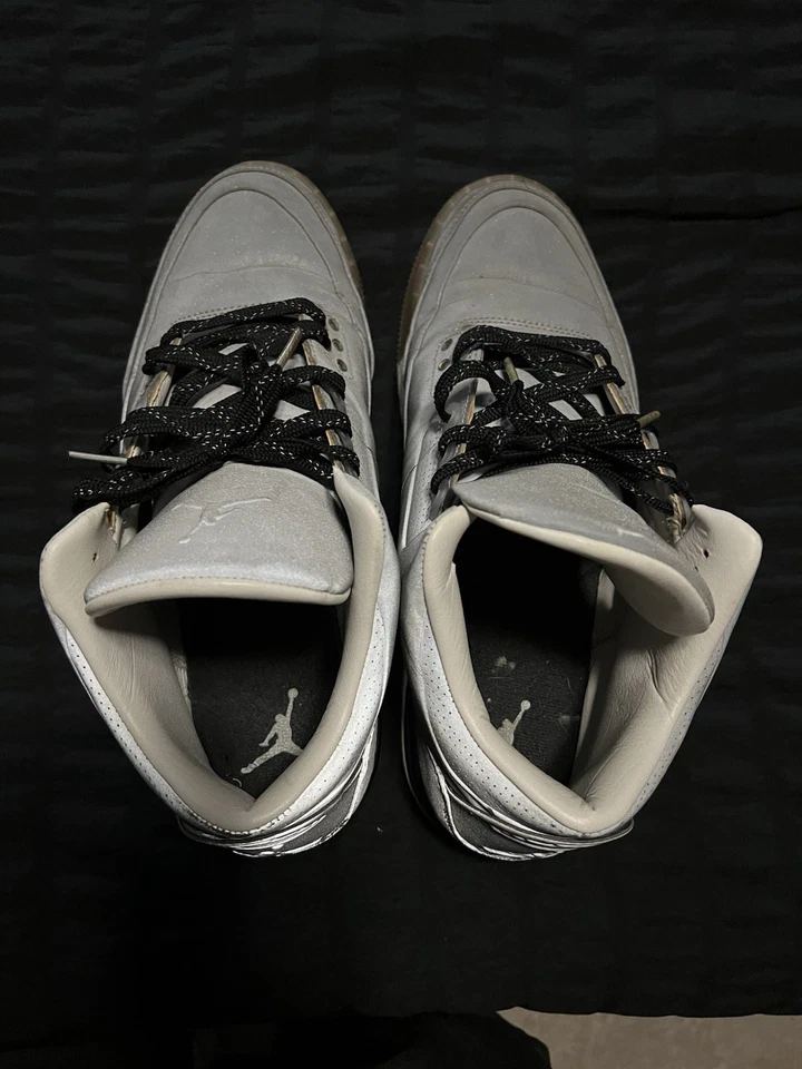 Air Jordan 3 5Lab3 Reflective Silver 11.5 3M - Image 4 of 4
