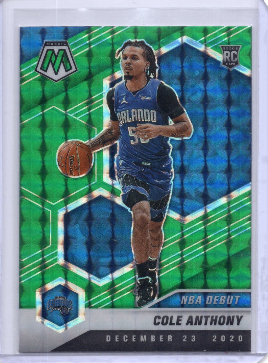 2020-21 Panini Mosaic Mosaic Green #268 Cole Anthony NM+