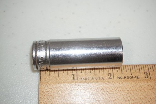 Snap On SFS201 3/8” Drive 5/8” 6 Point Deep Socket USA 1969 - Foto 4 di 9