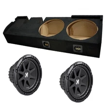 2001-2003 Ford F150 Super Crew Truck Dual 12" Kicker C12 Subwoofer 600W Sub Box