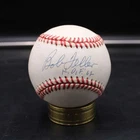 Bob Feller Signed Rawlings OAL Baseball Autograph Inscribed HOF 62 ZJ23143