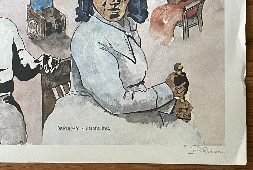 Porgy and Bess Print Poster VTG Limited Edition Watercolor Art - Jerry Robinson - Image 3 of 4